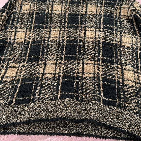 Skims cozy knit pullover onyx plaid sweeter - Picture 8 of 12